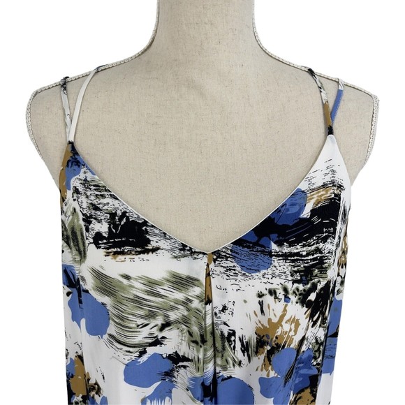 Entro Womens Strappy Abstract Flower Print Summer Sundress Mini Dress Medium - Picture 3 of 10